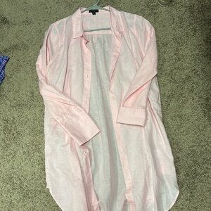J crew pink linen dress